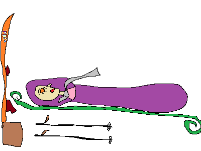 Sleeping skier